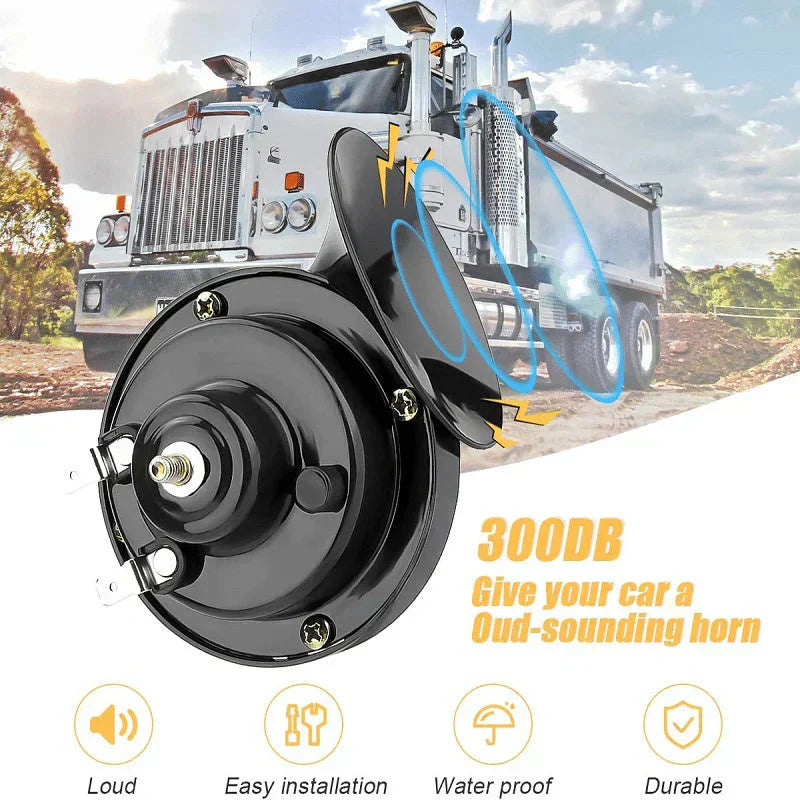 300DB VONATI KÜRT - Erős, Hangos Autósisak Trucks SUV-hoz, 12V Egyetemes Járműhöz