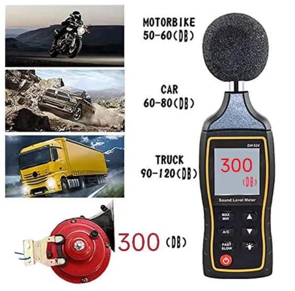 300DB VONATI KÜRT - Erős, Hangos Autósisak Trucks SUV-hoz, 12V Egyetemes Járműhöz