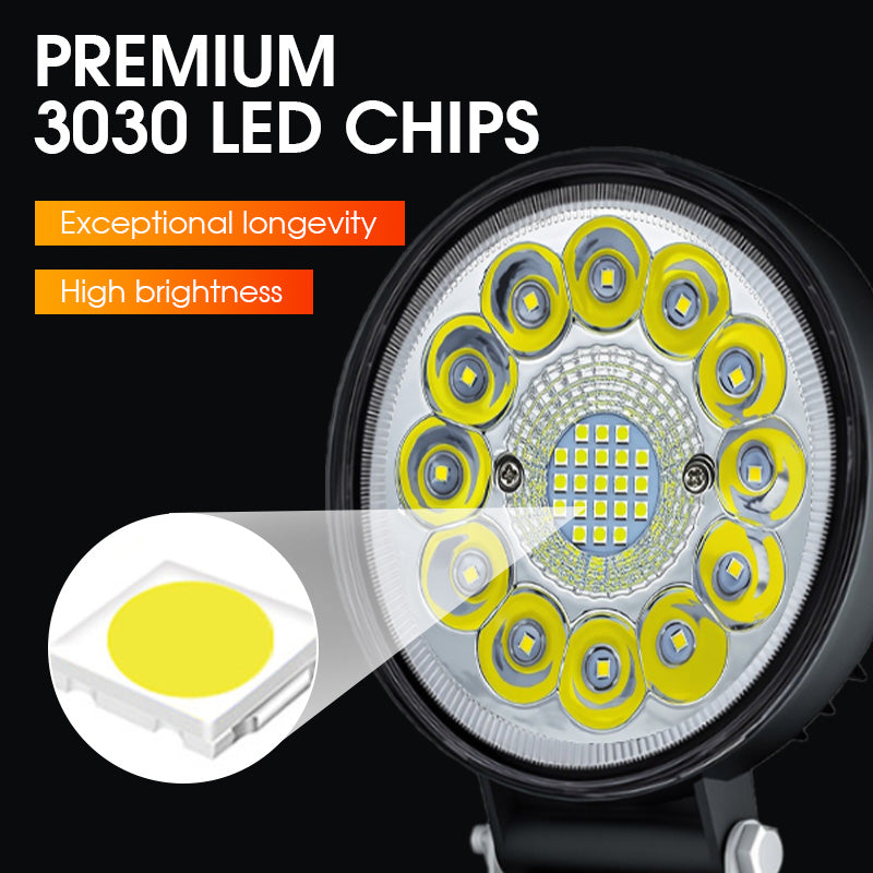 🏍️ 4 Hüvelykes LED Terepjáró Lámpa – 99W Extra Erős Fény | Motor, ATV, Jeep Fényszóró | Por- és Vízálló (IP67)
