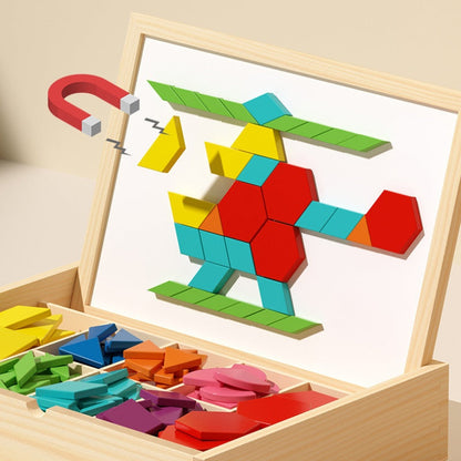 🧠 Okos Karácsonyi Ajándék - Mágneses Fa Puzzle Fejlesztő Játék Gyerekeknek