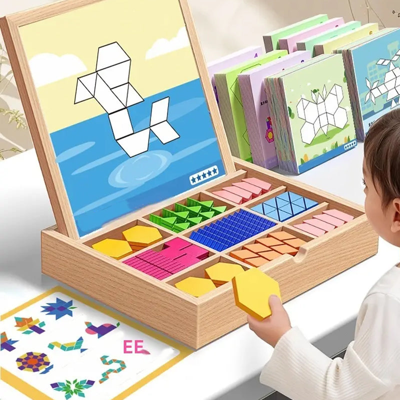 🧠 Okos Karácsonyi Ajándék - Mágneses Fa Puzzle Fejlesztő Játék Gyerekeknek