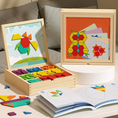 🧠 Okos Karácsonyi Ajándék - Mágneses Fa Puzzle Fejlesztő Játék Gyerekeknek
