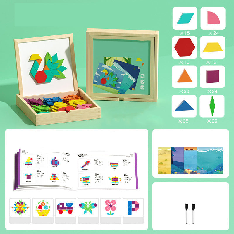 🧠 Okos Karácsonyi Ajándék - Mágneses Fa Puzzle Fejlesztő Játék Gyerekeknek