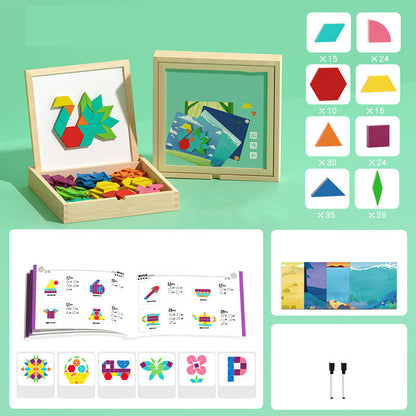 🧠 Okos Karácsonyi Ajándék - Mágneses Fa Puzzle Fejlesztő Játék Gyerekeknek