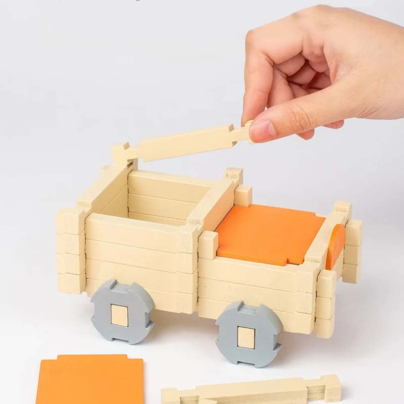 🔥3D Faház Építőjáték - Térbeli érzék fejlesztése