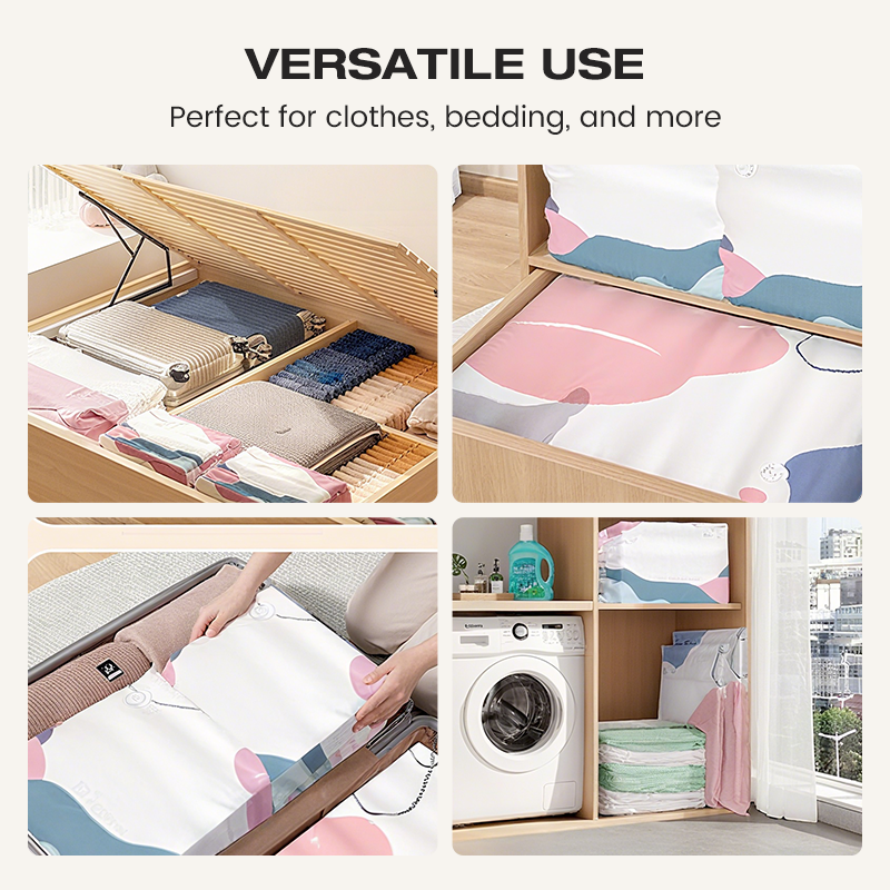🧳 Takarítson meg akár 80% helyet! Szivattyú nélküli vákuumos tárolózsákok ruhákhoz és ágyneműhöz – kézi nyomással is működik! ✨ Platás utánvéttel!