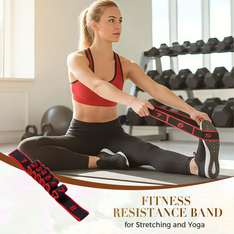 Fitness Ellenállás Szalag Készlet | Erősítés, Nyújtás, Jóga - 5 Szint Erővel, Tartózsák Nélküli Edzés 🧘‍♀️💪