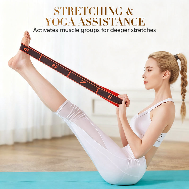 Fitness Ellenállás Szalag Készlet | Erősítés, Nyújtás, Jóga - 5 Szint Erővel, Tartózsák Nélküli Edzés 🧘‍♀️💪