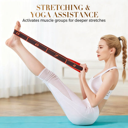 Fitness Ellenállás Szalag Készlet | Erősítés, Nyújtás, Jóga - 5 Szint Erővel, Tartózsák Nélküli Edzés 🧘‍♀️💪