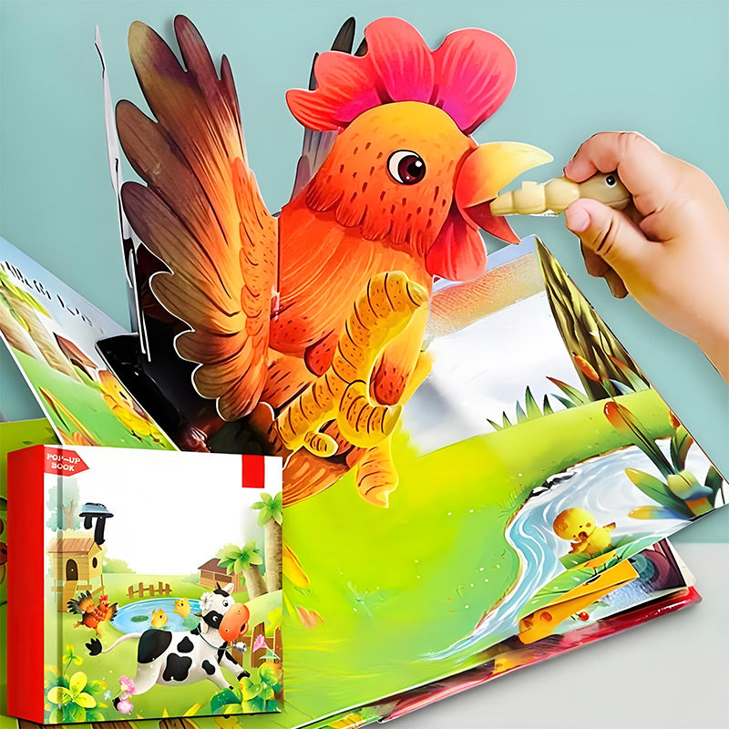 👶 3D Állatkönyv Gyerekeknek - Hangos Mesék és Élettelen Tárgyak🦕