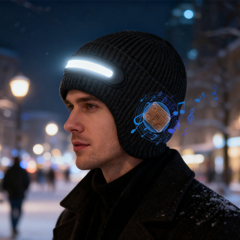 Tölthető Bluetooth-es Világító Sapka