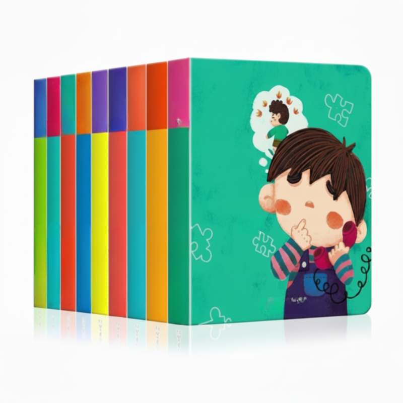 📚🧠10 db-os Interaktív Tanulókönyv Készlet Kisgyermekeknek - Színes Fejlesztő Játék könyvek👶💕