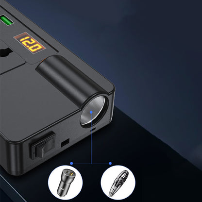 🚐 Mindenhol 220V! Autó Inverter Digitális Kijelzővel | 12V/24V Bemenet, 230V Kimenet - Ideális Kempinghez, Utazáshoz, Otthoni Vészhelyzetre 🏕️💨