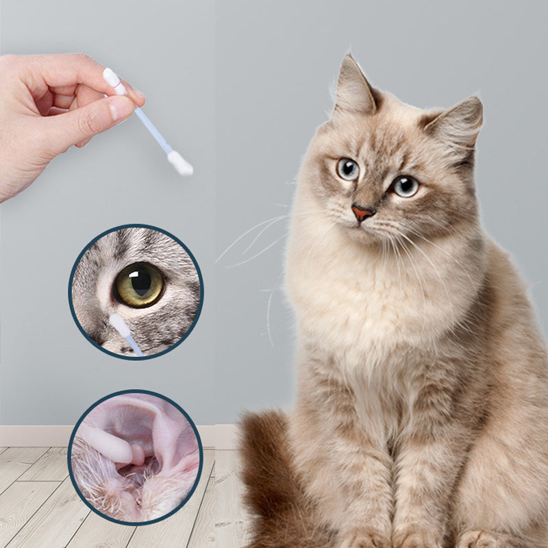 Állatokat Biztonságos Tisztító Vattapálcikák | Gyengéd, Alkoholmentes Öntisztítás Kutyáknak és Macskáknak 🐾✨