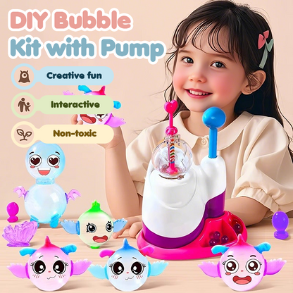 🔥Óriás Buborék Készítő Szett Kézi Pumpával - DIY, Kültéri Játék, Party Ajándék
