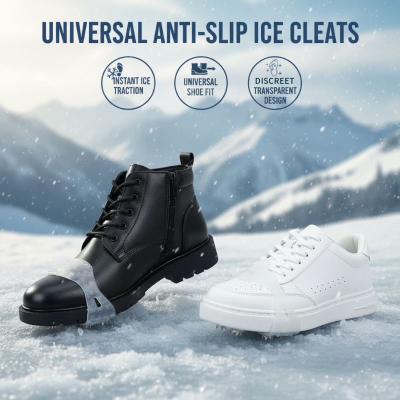 ❄️Univerzális 5 Fogú Jégkapcsok - Biztonságos Téli Tapadás Cipőkre és Csizmákra