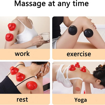 Fájdalomcsillapítás és Relaxáció - 4 db-os Szilikon Köpöly Készlet Izom- és Ízületi Masszázshoz