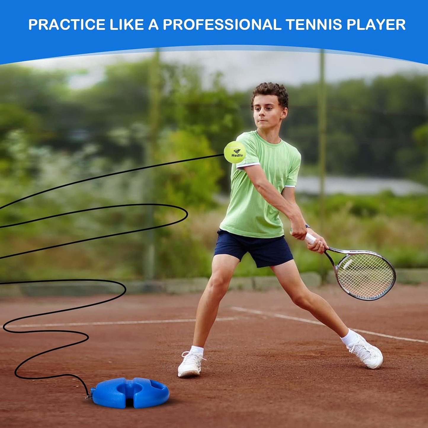 🎾 Tenisz edzőtábla – automatikus pattanás, hordozható, minden szintű játékosnak! Kezdőknek és profiknak is tökéletes. ✨ Platás utánvéttel!