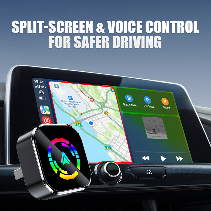 Vezeték Nélküli CarPlay Android Auto Átalakító - 2-in-1 Adapter az Autódhoz