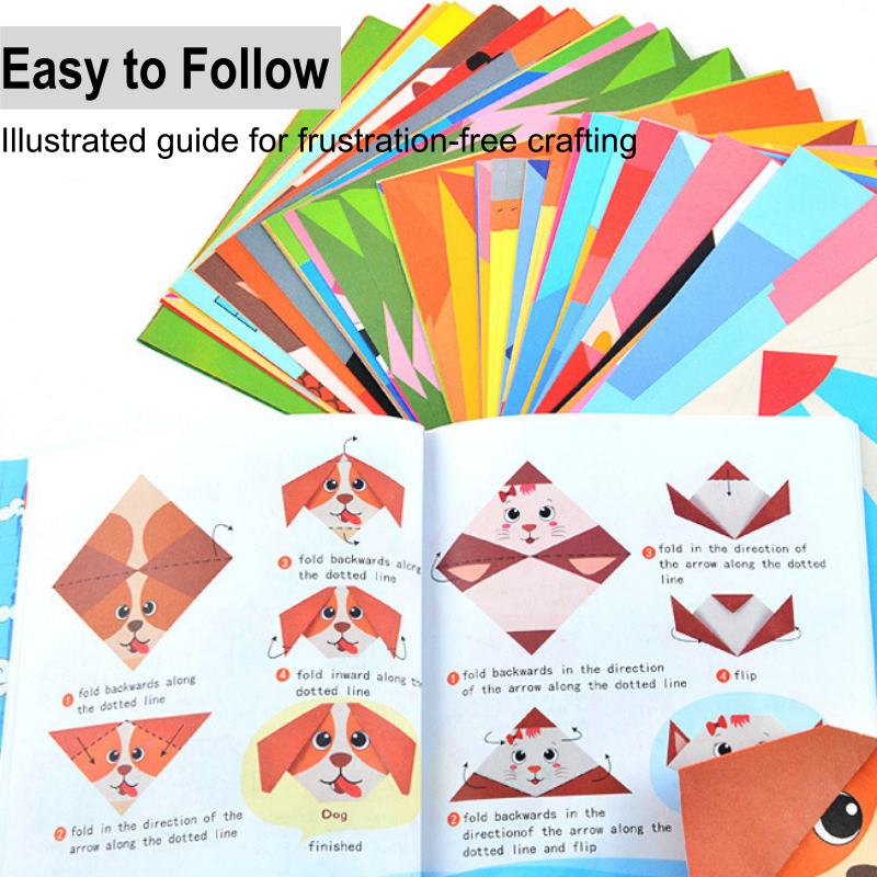 Gyermek Oktatási DIY Origami Készlet 3-8 Éveseknek | Finommotorika, Logikai Gondolkodás, Kreativitás Fejlesztő