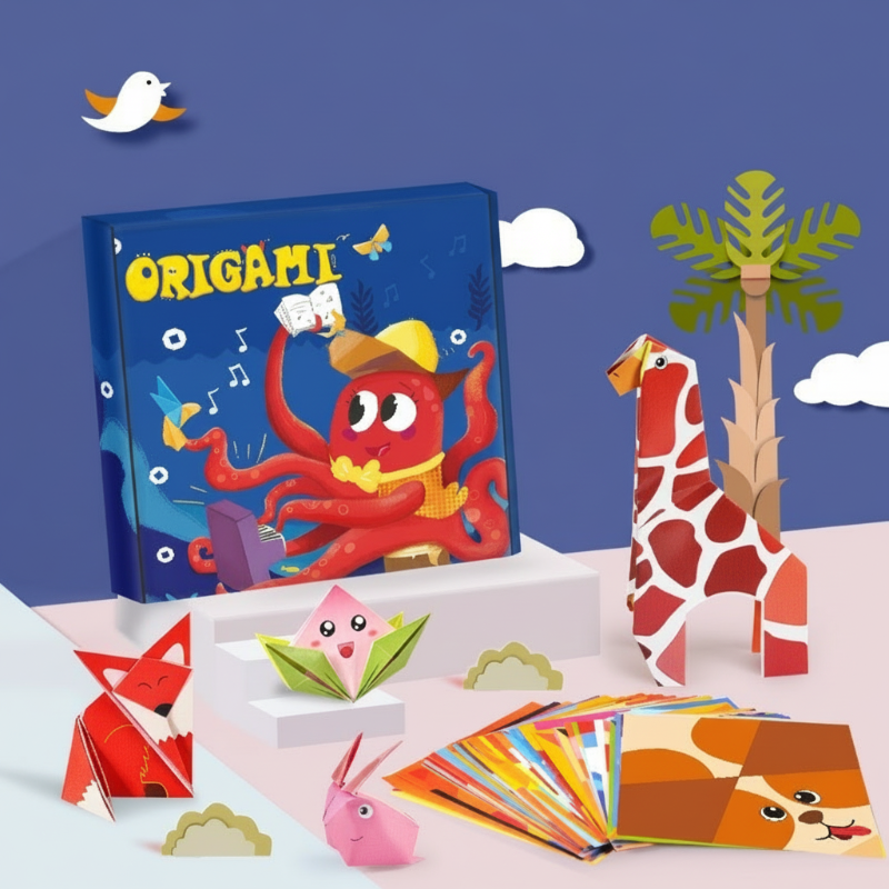 Gyermek Oktatási DIY Origami Készlet 3-8 Éveseknek | Finommotorika, Logikai Gondolkodás, Kreativitás Fejlesztő