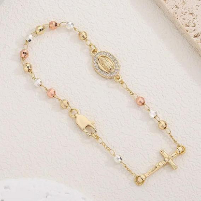 ✝️Forró akció✨Elegáns strasszos kereszt karkötő