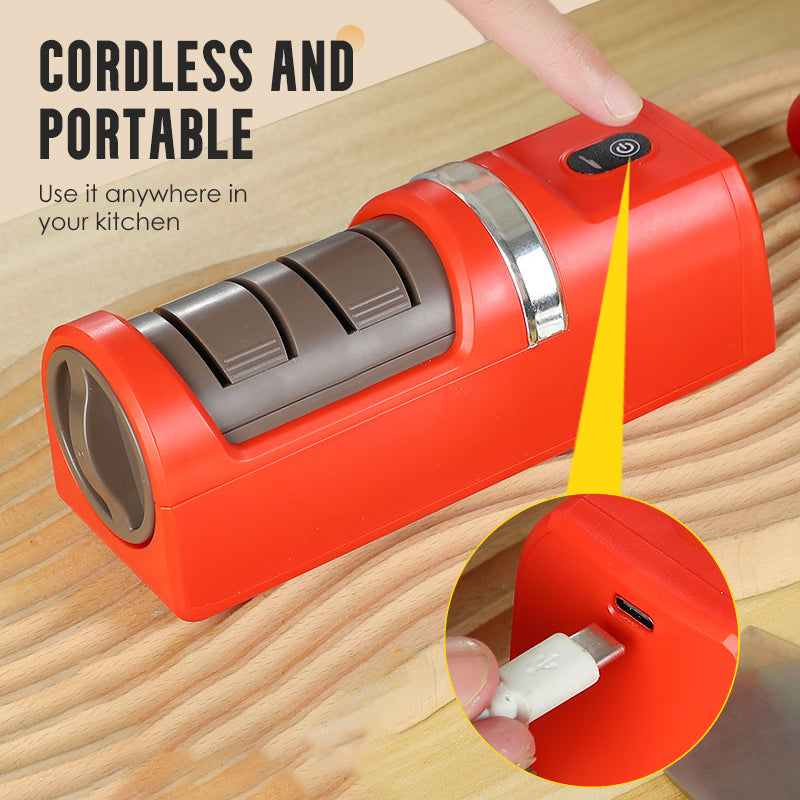 👨‍🍳👍 Automatikus konyhai késélező | Egyetlen mozdulattal tökéletesen éles pengék 🔪✨