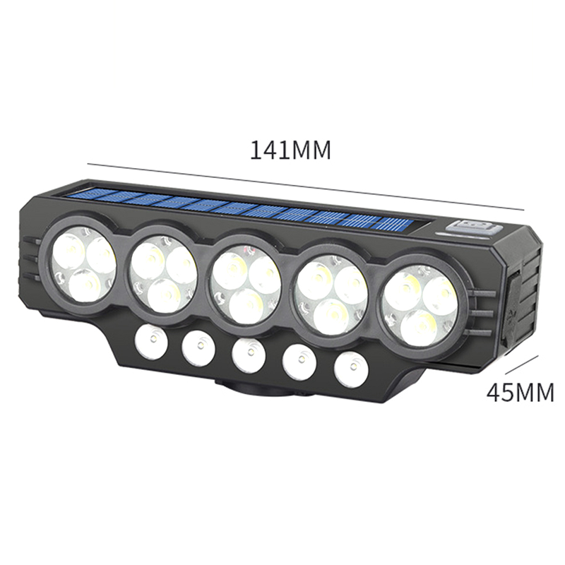 USB-tölthető Napelemes Kerékpárlámpa | Energiatakarékos, Vízálló, Erős Fény – Utánpótlás Nélkül