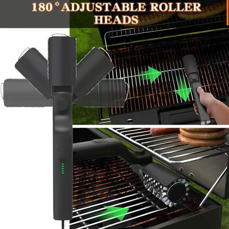 🧼 Vezeték nélküli elektromos BBQ grill kefe tisztító – erővel és sebességgel, hogy a rács tükörfényes legyen! 🔥🍖 Utánvéttel!