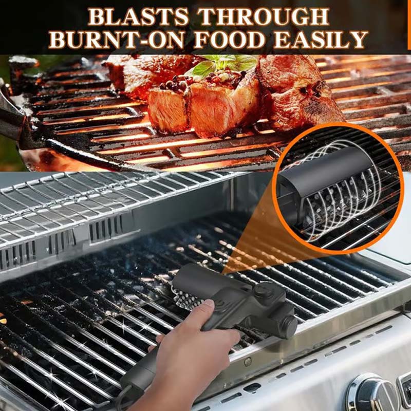 🧼 Vezeték nélküli elektromos BBQ grill kefe tisztító – erővel és sebességgel, hogy a rács tükörfényes legyen! 🔥🍖 Utánvéttel!