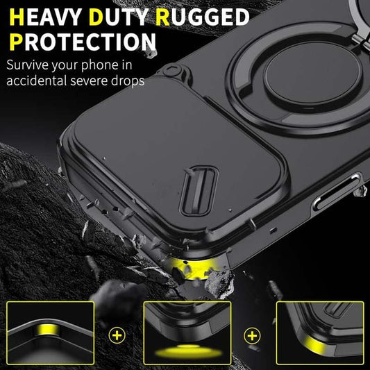 Mágneses Telefon Tok Gyűrű Tartóval iPhone-hoz | Magsafe Kompatibilis, 360° Forgatható - Erős Tapadás és Kényelmes Használat