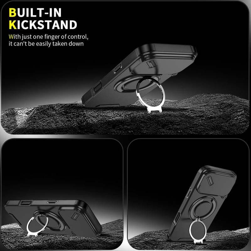 Mágneses Telefon Tok Gyűrű Tartóval iPhone-hoz | Magsafe Kompatibilis, 360° Forgatható - Erős Tapadás és Kényelmes Használat
