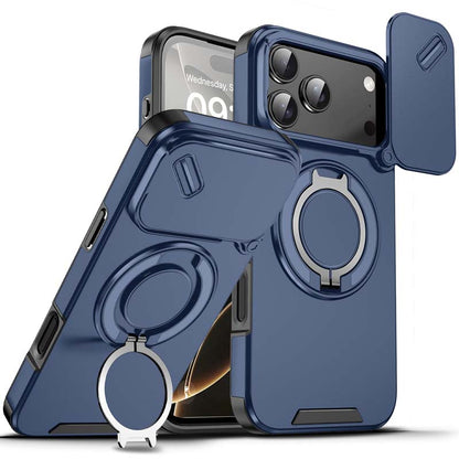 Mágneses Telefon Tok Gyűrű Tartóval iPhone-hoz | Magsafe Kompatibilis, 360° Forgatható - Erős Tapadás és Kényelmes Használat