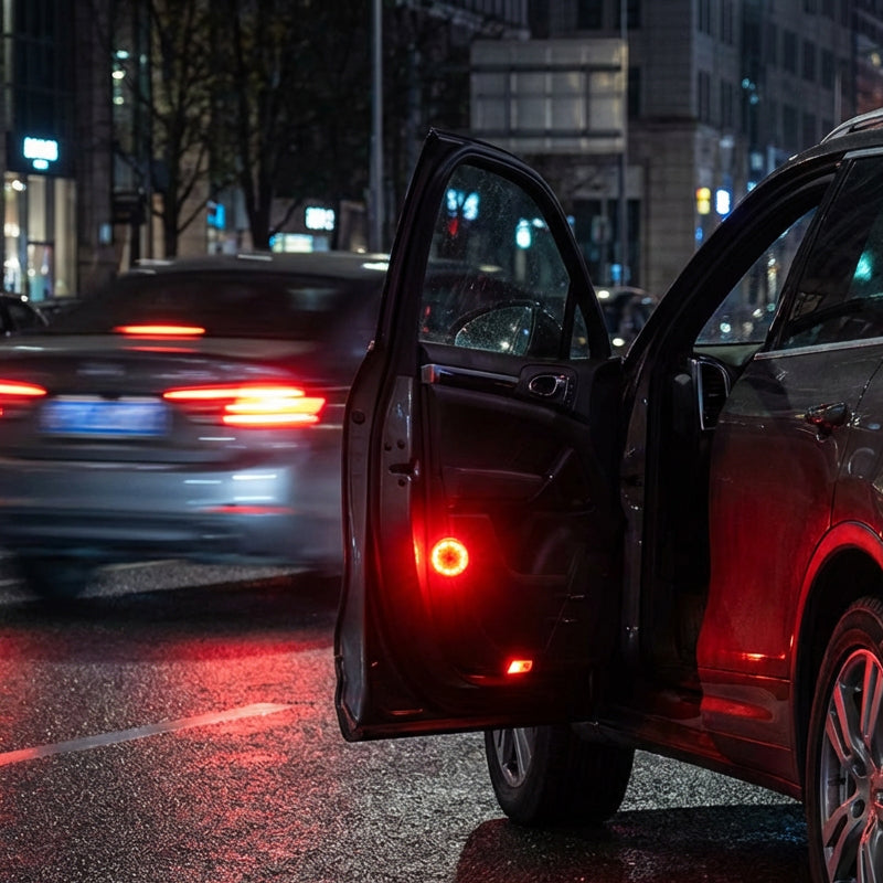 🚗 Autóajtó Nyitás Figyelmeztető Lámpa | Univerzális Mágneses LED Érzékelő - Biztonságos Ajtónyitás, Gyerekvédelmi Riasztás 🚨