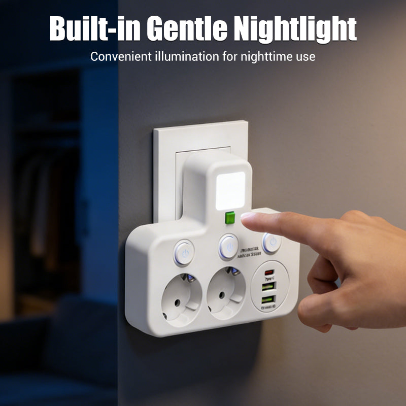 ⚡ Okos Tápkábel Kiegészítő USB-portokkal (EU Dugó)  🔌📱