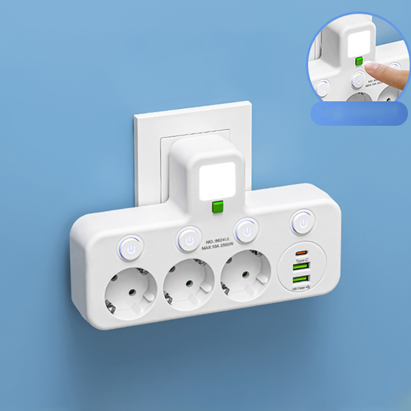 🚀 Elég a Dughiányból! Okos Tápkábel 7 Porttal | USB + EU Konnektor, Több Eszköz Egyszerre - Tiszta Asztal, Töltés Zaj nélkül 🎧