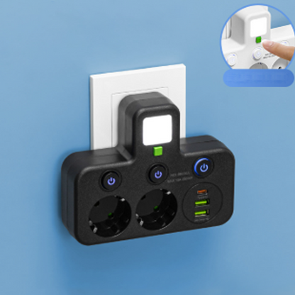 🚀 Elég a Dughiányból! Okos Tápkábel 7 Porttal | USB + EU Konnektor, Több Eszköz Egyszerre - Tiszta Asztal, Töltés Zaj nélkül 🎧
