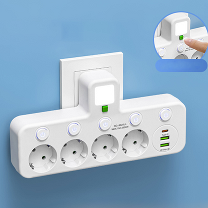 ⚡ Okos Tápkábel Kiegészítő USB-portokkal (EU Dugó)  🔌📱
