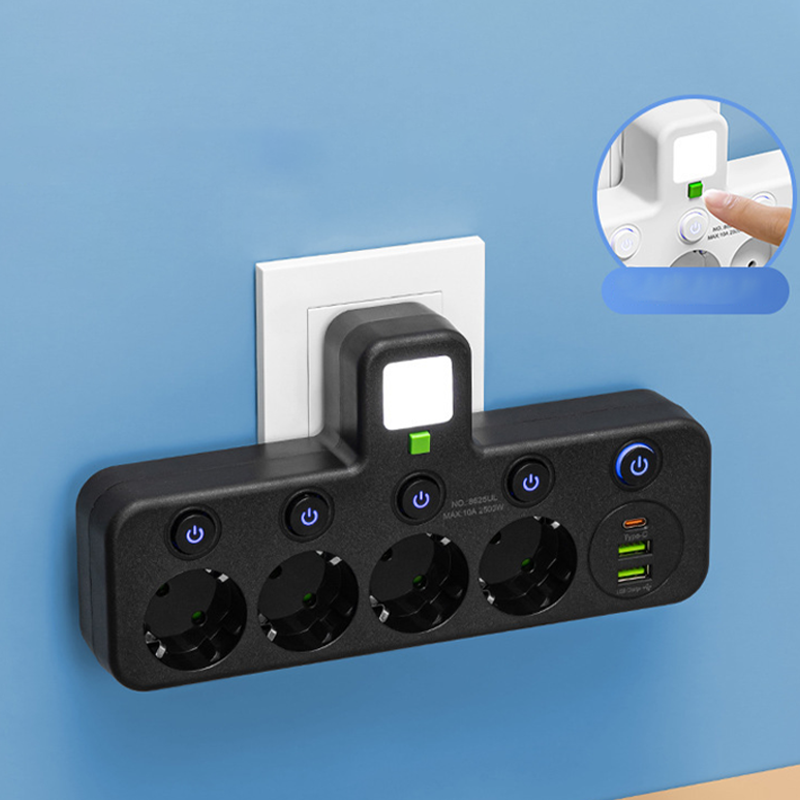 ⚡ Okos Tápkábel Kiegészítő USB-portokkal (EU Dugó)  🔌📱