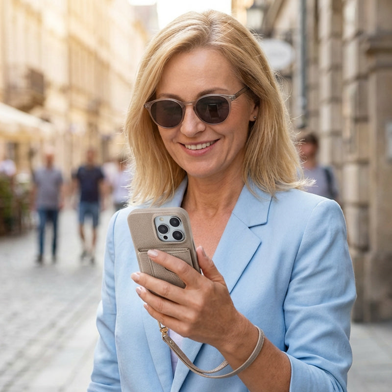 👛 Női Rózsaszín Pénztárca Mobiltok | Beépített Tükör & Csuklópánt - Kártyatartó, Kényelmes Hordozás, iPhone/Android Védőtok 🌸