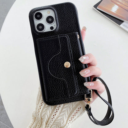 👛 Női Rózsaszín Pénztárca Mobiltok | Beépített Tükör & Csuklópánt - Kártyatartó, Kényelmes Hordozás, iPhone/Android Védőtok 🌸