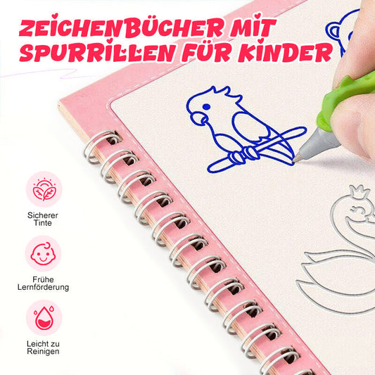 🎨 Szórakoztató Tanulás Vájatokkal! Újrahasználható Gyerek Rajzolókönyv | Állatok, Betűk, Számok - Izgalmas Feladatok Kis Kezeknek 🐶🔢