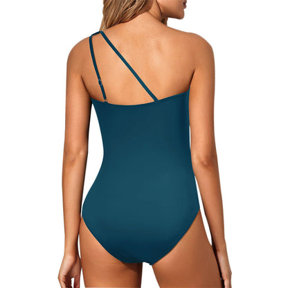 🔥 S-2XL 🍀 Női Egyvállas Egyrészes Fürdőruha 🏖️👙