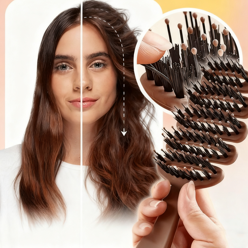 🔥 Vékony Haj Megmentője! Prémium Vaddisznószőr Hajkefe | Tartós Térfogat, Gyökérről Táplálkoztat - Szalon Minőség Otthon 🏠💇‍♀️