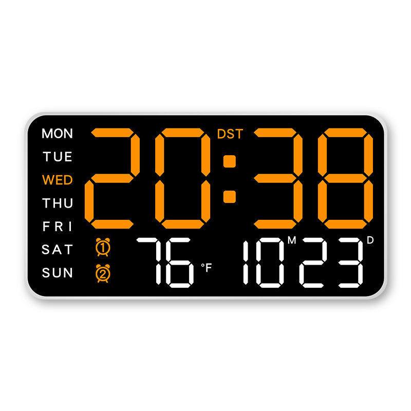 🔥⏰ Extra Nagy LED Digitális Falióra | Dátum, Hőmérséklet, 4 Alvási Időzítő - Modern Kialakítás, Távoli Irányítás, 12/24h Formátum 🏡✨