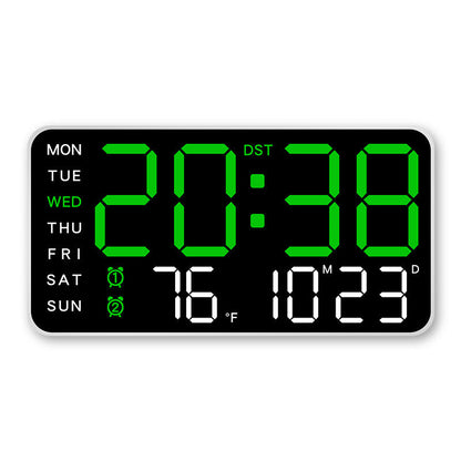 🔥⏰ Extra Nagy LED Digitális Falióra | Dátum, Hőmérséklet, 4 Alvási Időzítő - Modern Kialakítás, Távoli Irányítás, 12/24h Formátum 🏡✨