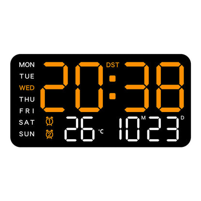 🔥⏰ Extra Nagy LED Digitális Falióra | Dátum, Hőmérséklet, 4 Alvási Időzítő - Modern Kialakítás, Távoli Irányítás, 12/24h Formátum 🏡✨