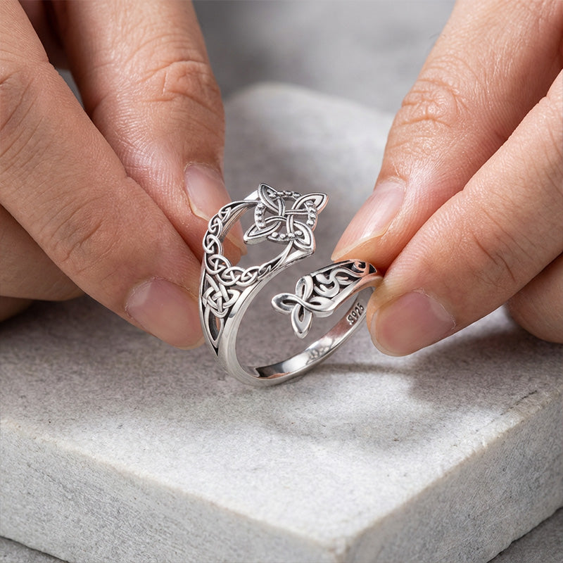 💍 Kelta boszorkánycsomó állítható gyűrű – végtelenség, erő és stílus az ujjadon! ✨ Platás utánvéttel!