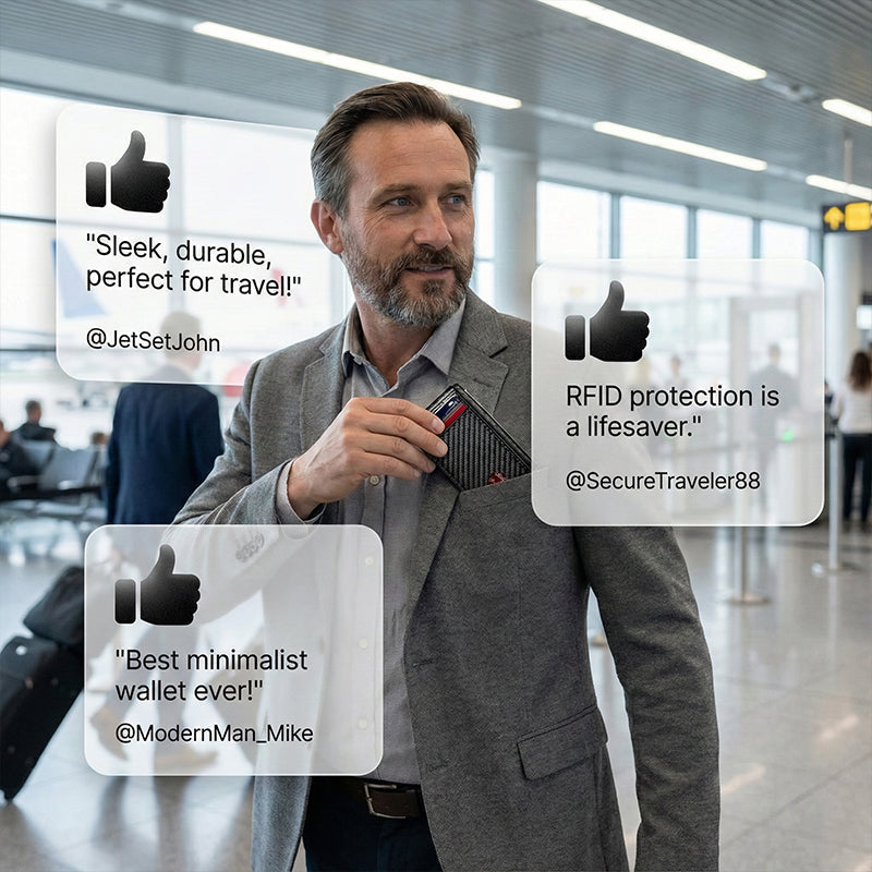Biztonságos & Kényelmes Pop-Up Pénztárca | RFID Blokkoló, Karcsú Táska - Tökéletes Védelem Kártyáidhoz