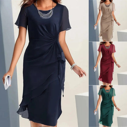 👗 Budapesti divat: elegáns, egyszínű ruha – francia retro stílus✨